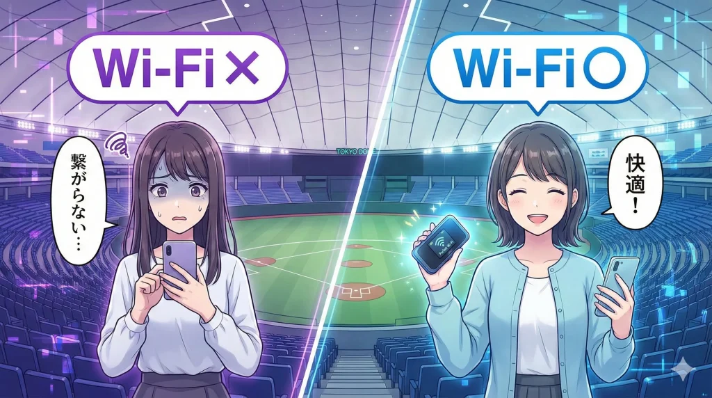 東京ドームのWi-Fi事情