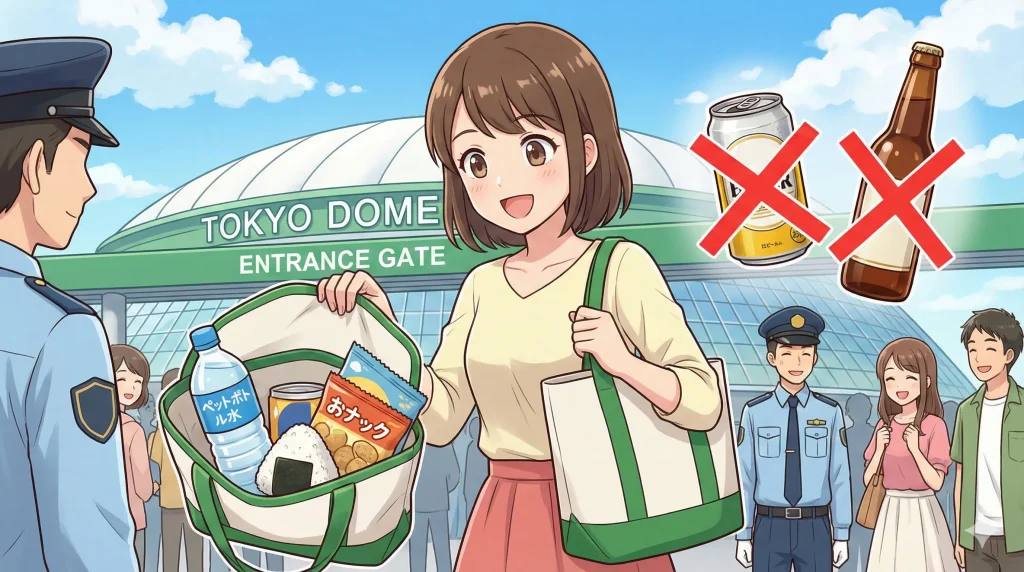 東京ドームの食べ物・飲み物持ち込みルール