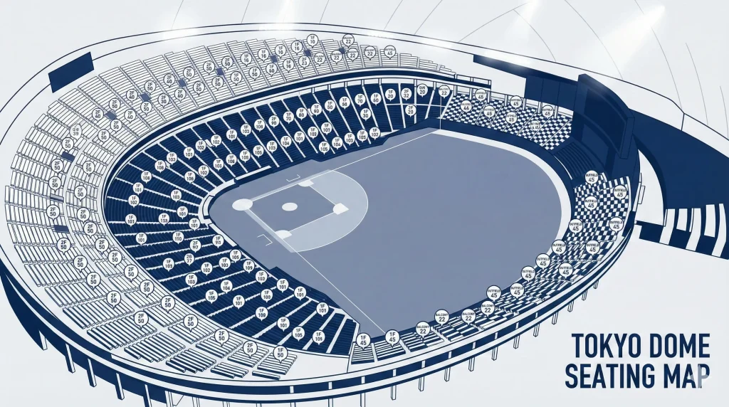東京ドームの座席番号が細かくわからない人へ